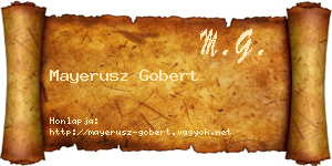 Mayerusz Gobert névjegykártya